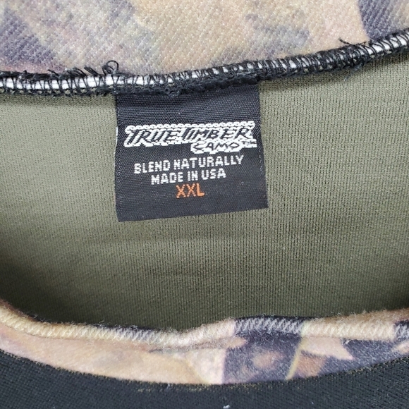 True Timber Black Hunting Shirt Camo Sleeves VTG Mens 2XL Lot of 3 USA Made S/S - Picture 5 of 13
